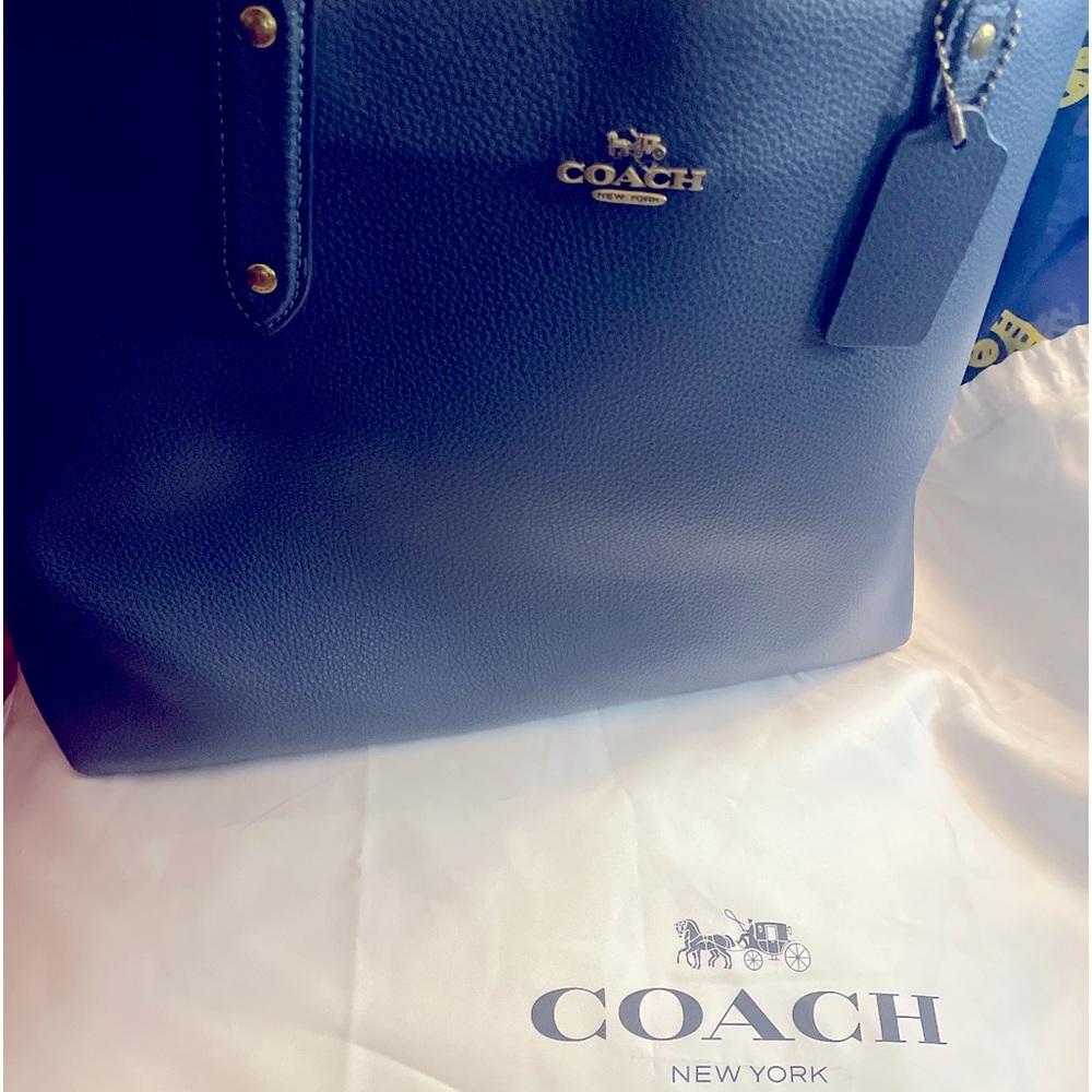 💕COACH BLUE CITY ZIP LARGE TOTE AND DUST BAG - Picture 9 of 9
